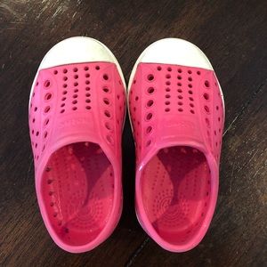 Pink Native Shoes - toddler size 5